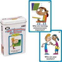 “WH” Questions At School Fun Deck