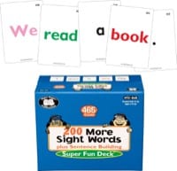 200 more sight words plus sentence building super fun deck