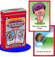 auditory memory for rhyming words in sentences fun deck