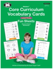 Webber Core Curriculum Vocabulary Cards Fun Sheets, Level Three