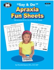 say & do apraxia fun sheets