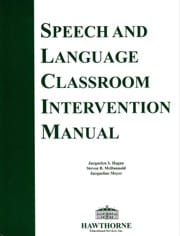 Speech and Language Classroom Intervention Manual