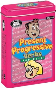 present progressive verbs fun deck 