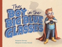 the boy in the big blue glasses