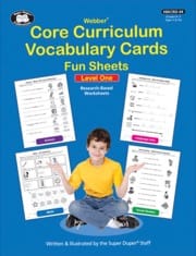 Webber Core Curriculum Vocabulary Cards Fun Sheets, Level One