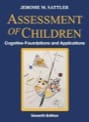 assessment of children cognitive foundations and applications